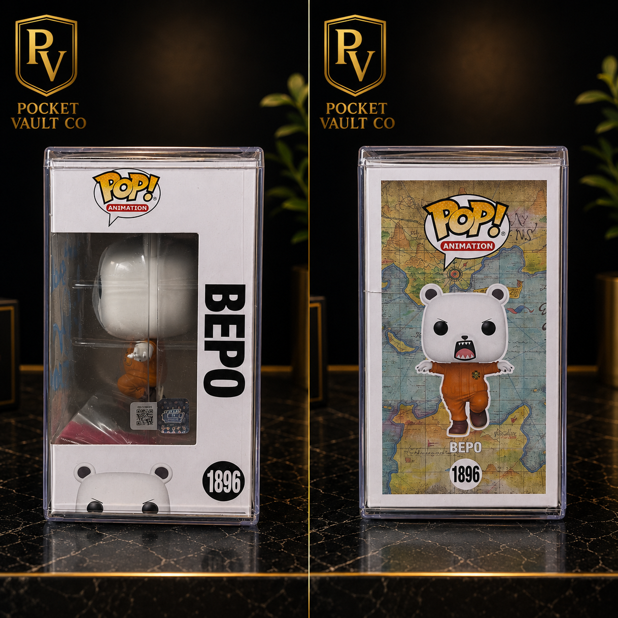 Authenticated Signed Bepo Flocked Funko Pop #1896 AAA Anime Exclusive | One Piece
